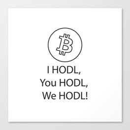 Bitcoin HODL Canvas Print