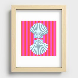 Shell - Colorful Retro Summer Vibes Art Design Recessed Framed Print