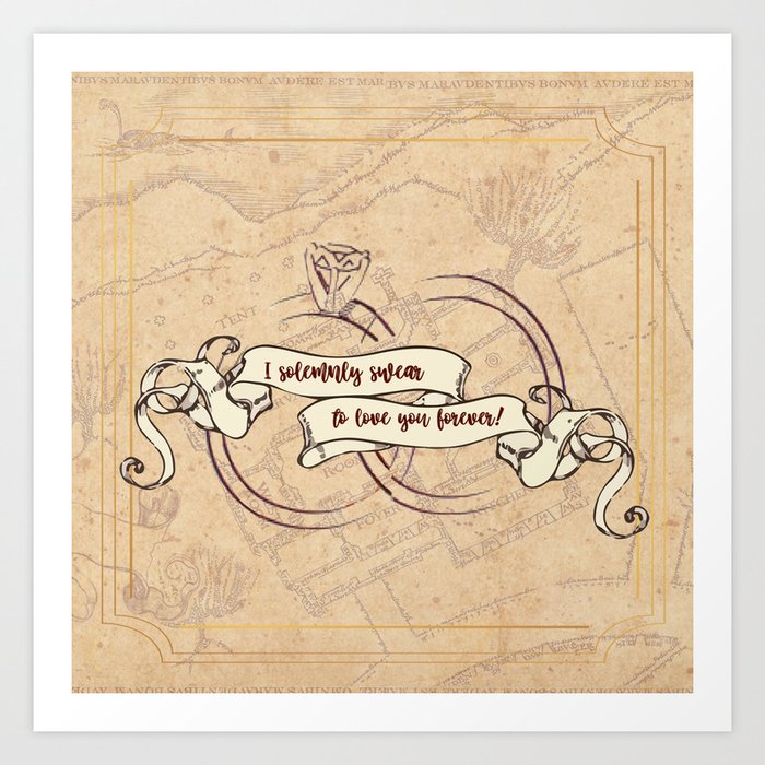 I Solemnly Swear To Love You Forever Art Print By Bethcastleman Society6