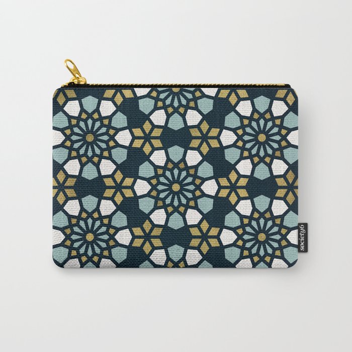 Persian Mosaic – Teal & Gold  Carry-All Pouch