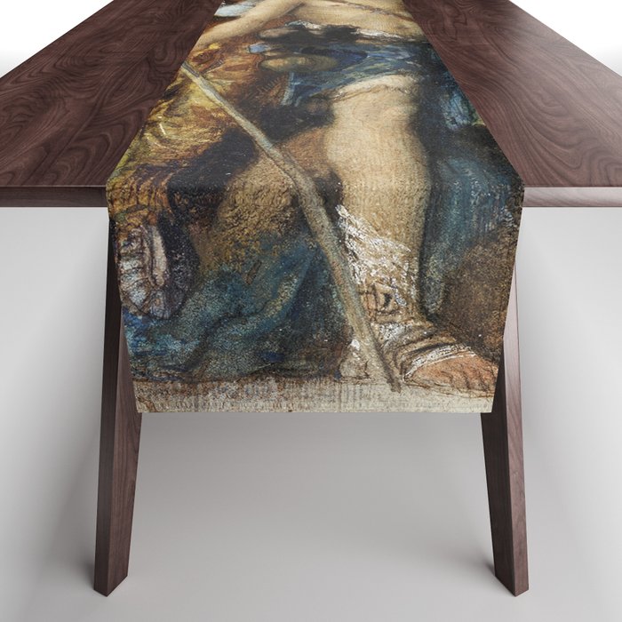 “The Voices” Angel Art by Gustave Moreau Table Runner