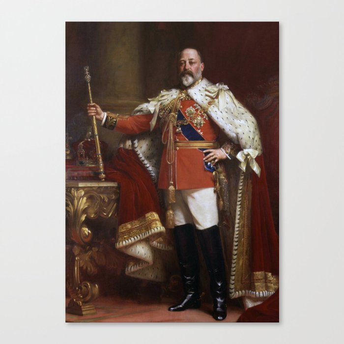 Edward VII In Coronation Robes - Luke Fildes - 1901 Canvas Print