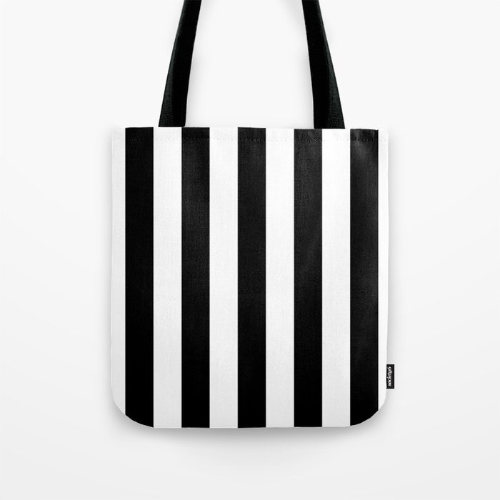 Vertical Black and White Stripes - Lowest Priced Tote Bag