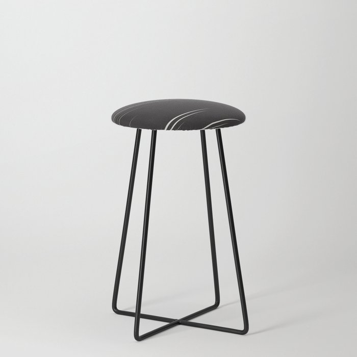 Wavy Black and Beige 16 Counter Stool