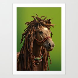 Rasta Horse Art Print