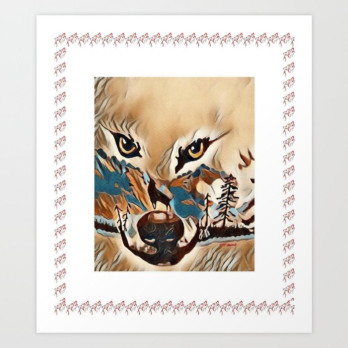Whitewolf Fantasy Art Print By Giftsforyou