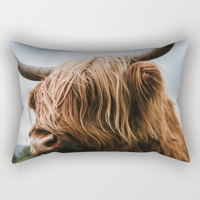 Scottish Highland Cattle - Animal Photography Rectangular Pillow