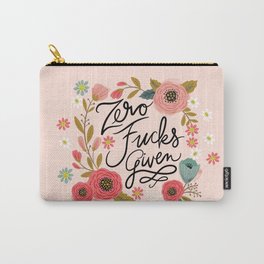Pretty Swe*ry: Zero Fucks Given, in Pink Carry-All Pouch