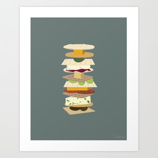 Cheese Stack Art Print