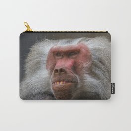 Baboon Portrait Carry-All Pouch | Primate, Baboonteeth, Photo, Redbottommonkey, Oldworldmonkey, Papio, Baboonportrait 