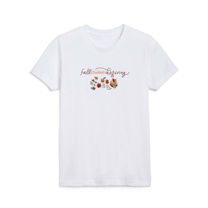 Falloweenskgiving Kids T Shirt