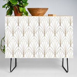 Art Deco Waterfalls // White Credenza