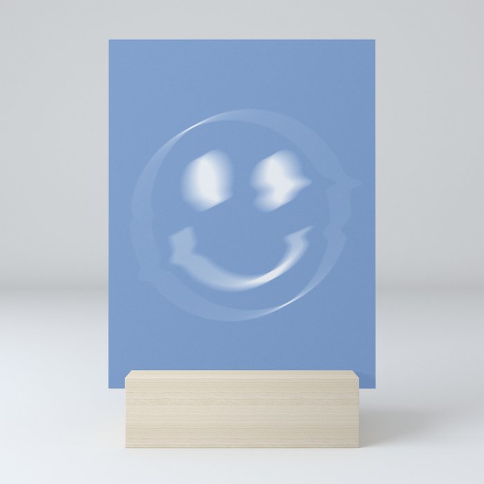 Glitch - Blue Mini Art Print