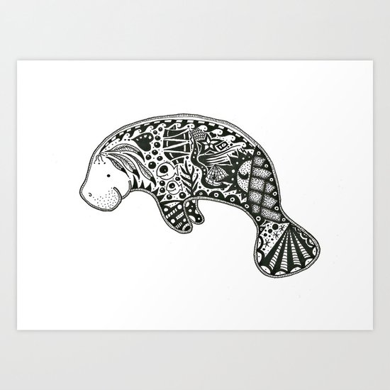 Manatee Art Print