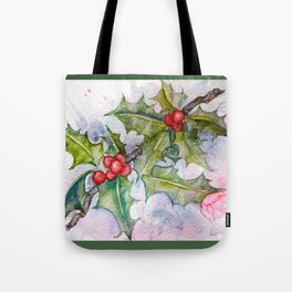 Winter Holly Tote Bag