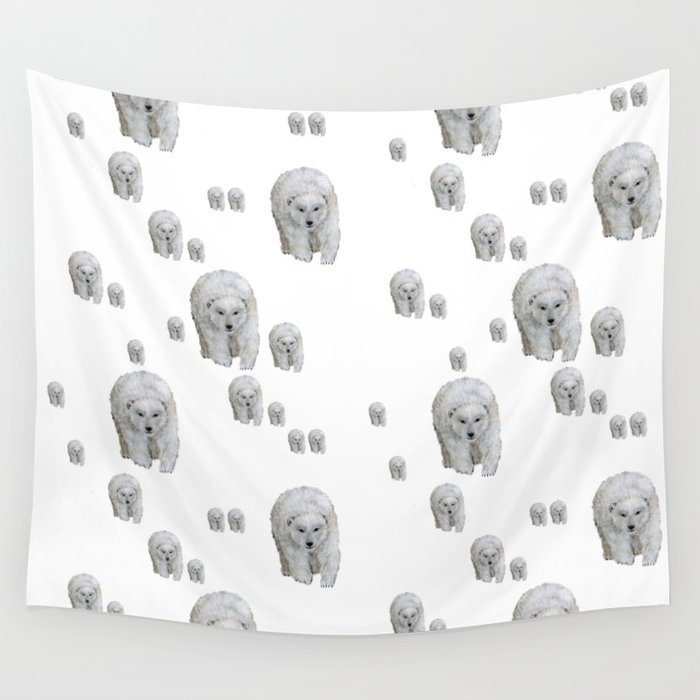 White Bears 2 Wall Tapestry