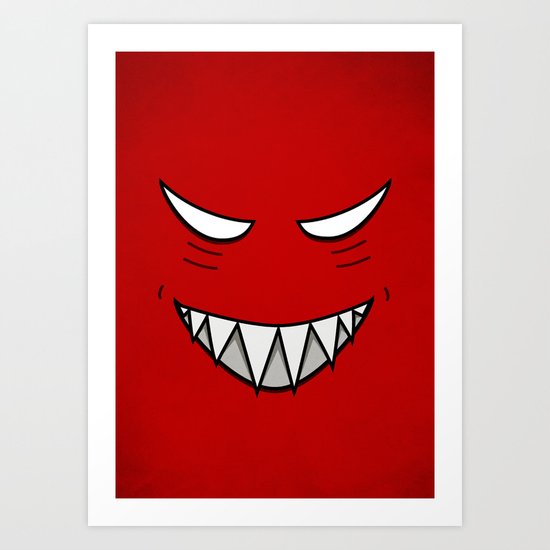 Evil Grin Evil Eyes Art Print
