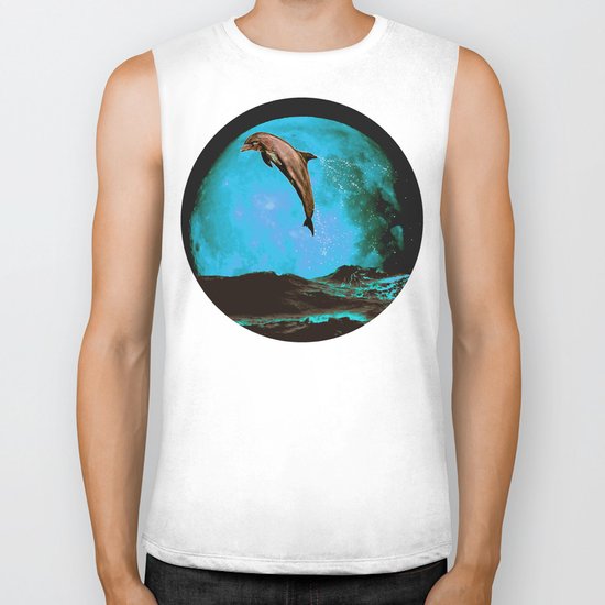 magician of seas - turquoise Biker Tank