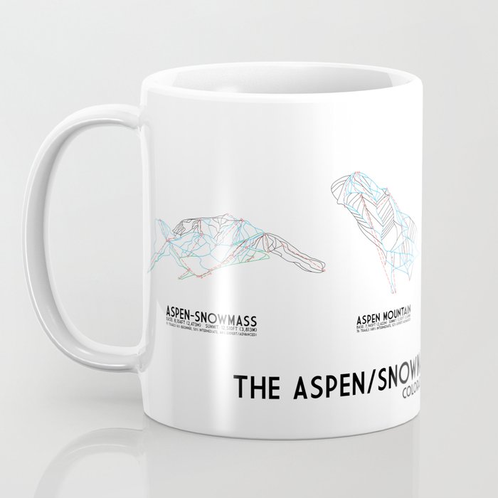 Aspen Collection Minimalist Trail Art Coffee Mug by Aspen Collection Minimalist Trail Art Coffee Mug by