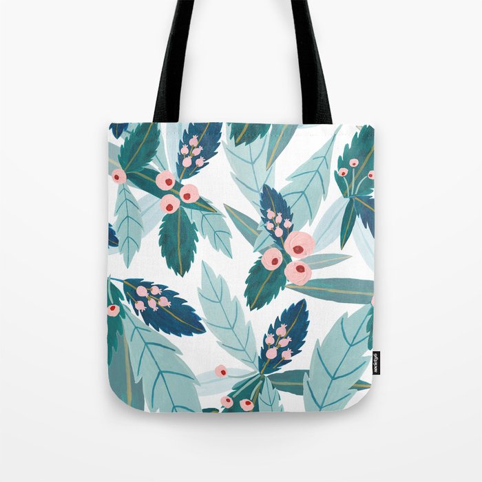 Blue Florals Tote Bag