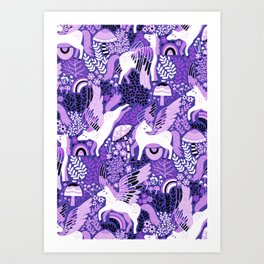 Purple Pegasus Paradise Art Print
