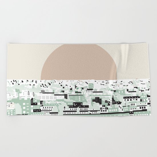 Rooftop view_2 Beach Towel