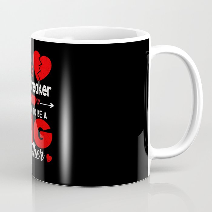 Brother Baby Reveal Hearts Day Valentines Day Coffee Mug