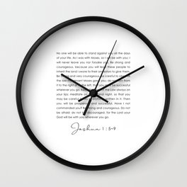 Joshua 1 Wall Clock