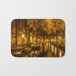 Amsterdam canals Bath Mat