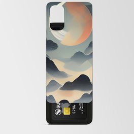 Mountain rocks and fog twilight landscape Android Card Case