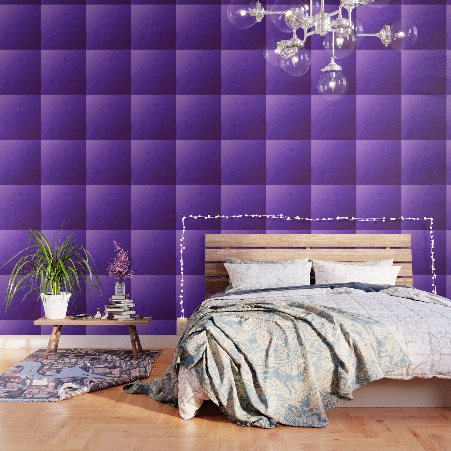 Ultraviolet Low Poly Wallpaper By Lemonpepper Society6