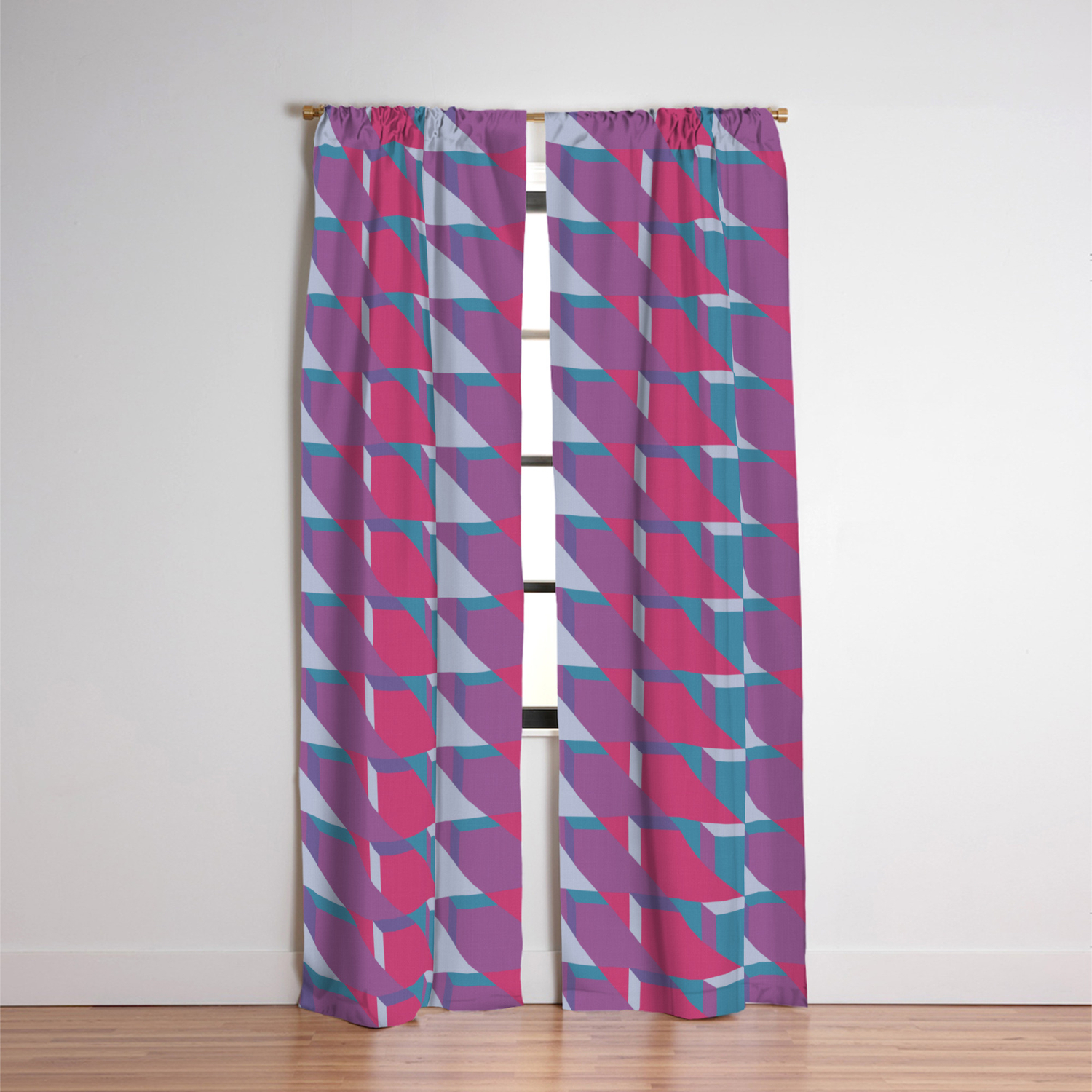 Abstract Drama Society6 Violet Pattern Blackout Curtain By
