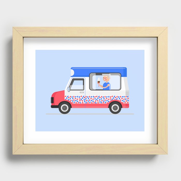 Ice-cream Truck Recessed Framed Print