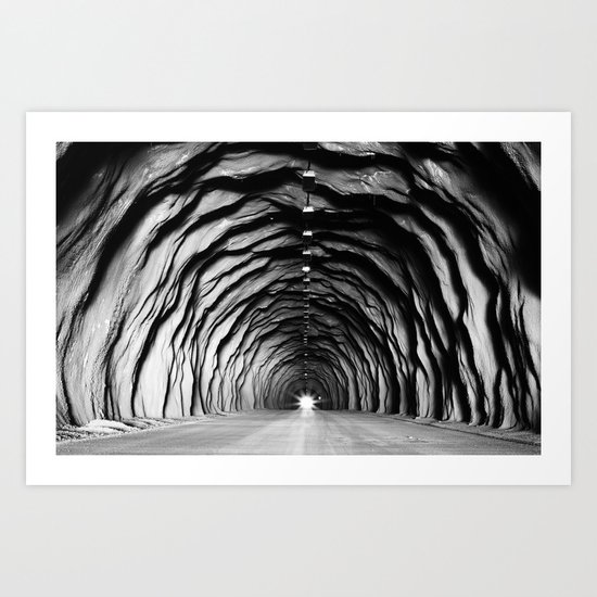 End of the tunnel Art Print