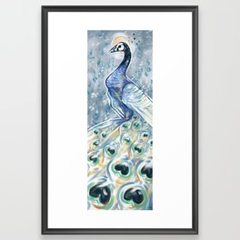 Dusky Peacock Framed Art Print