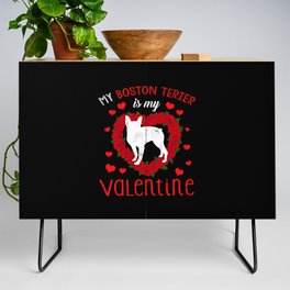 Dog Animal Hearts Day Terrier My Valentines Day Credenza