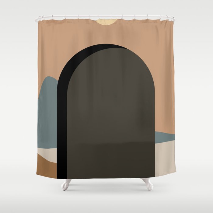 abstract contemporary background, abstract geometric shapes art print Shower Curtain