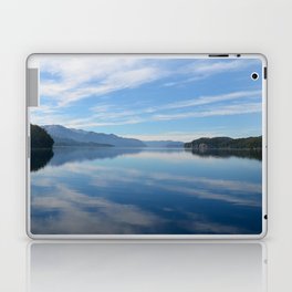 Argentina Photography - Big Lake Reflecting The Blue Cloudy Sky Laptop Skin