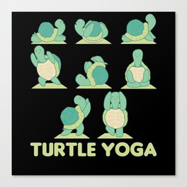 Turtle Yoga Cute Turtle Sport Yoga Canvas Print