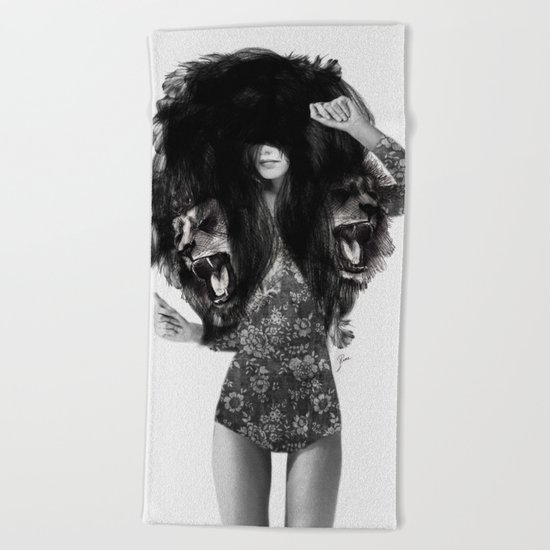 Lion #2 Beach Towel