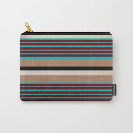 Colorful Retro Stripes  Carry-All Pouch