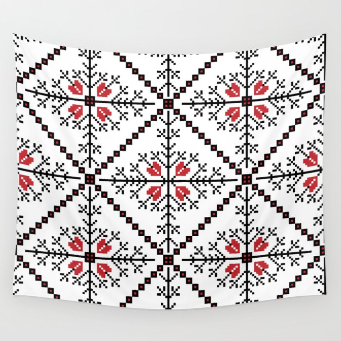 cross stitch pattern Wall Tapestry