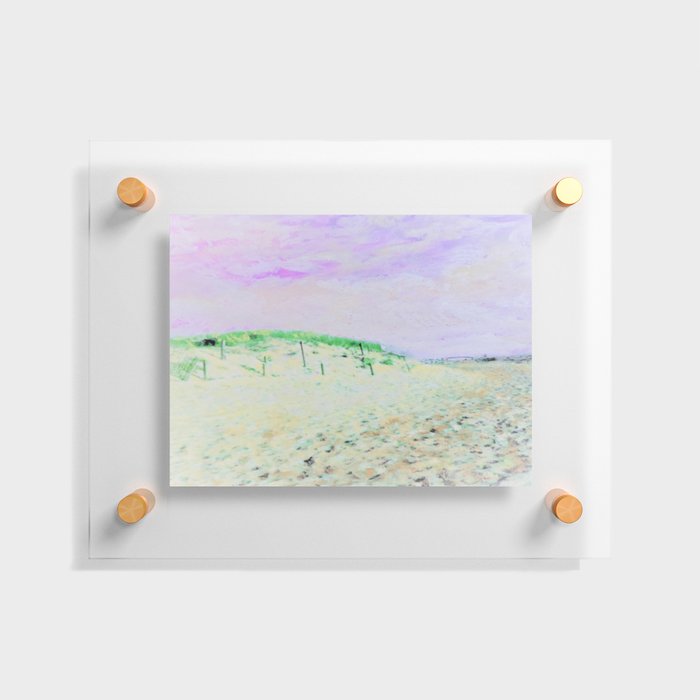 Dunes 3, Soft, Oil Pastel Drawing Floating Acrylic Print