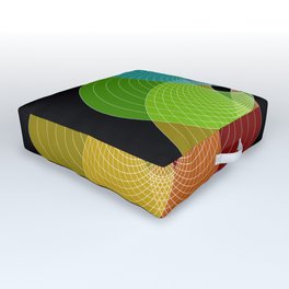 Rainbow Mandala Outdoor Floor Cushion | Geometricpattern, Sacredgeometry, Funkybolddesign, Digitaldesign, Circleoflife, Rainbowflower, Graphicdesign, Rainbowcolours, Jillianamattdesign, Colourfuldesign 