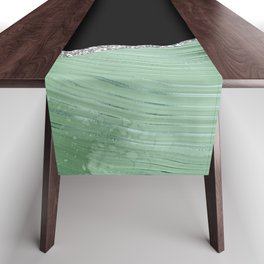 Sage & Silver Agate Texture 02 Table Runner