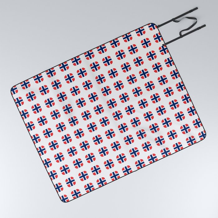 flag of norway - with soft square Picnic Blanket