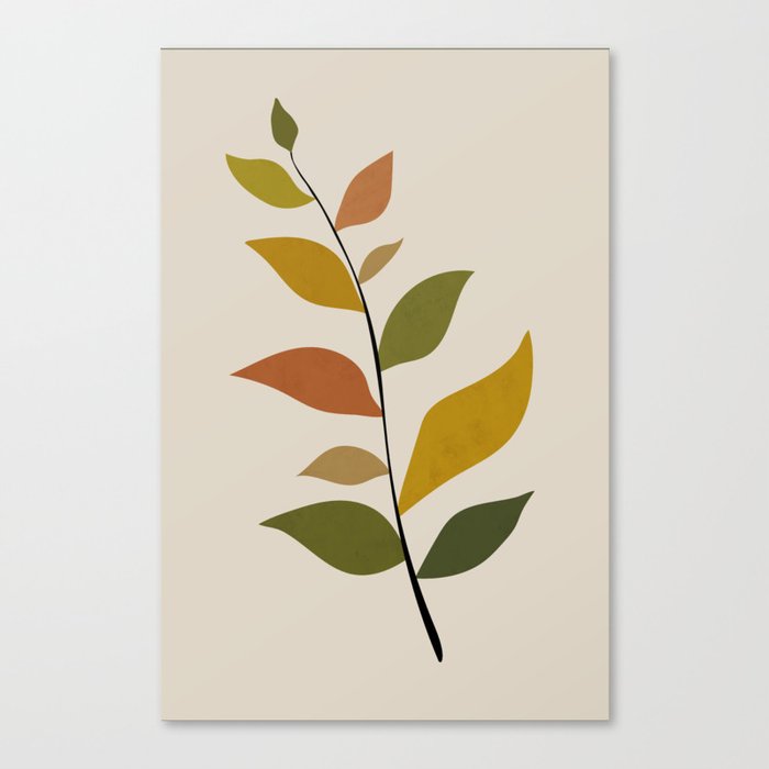 Boho 5 - Leaves Canvas Print