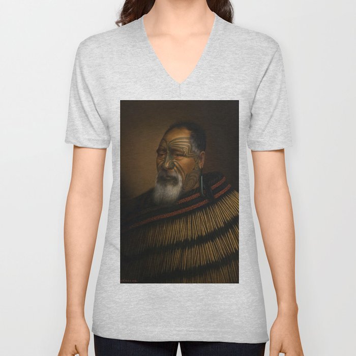 Paora Tuhaere by Gottfried Lindauer V Neck T Shirt