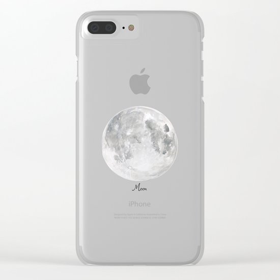Moon Clear iPhone Case