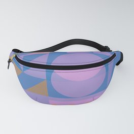Shapes in Blue and Lavender Fanny Pack